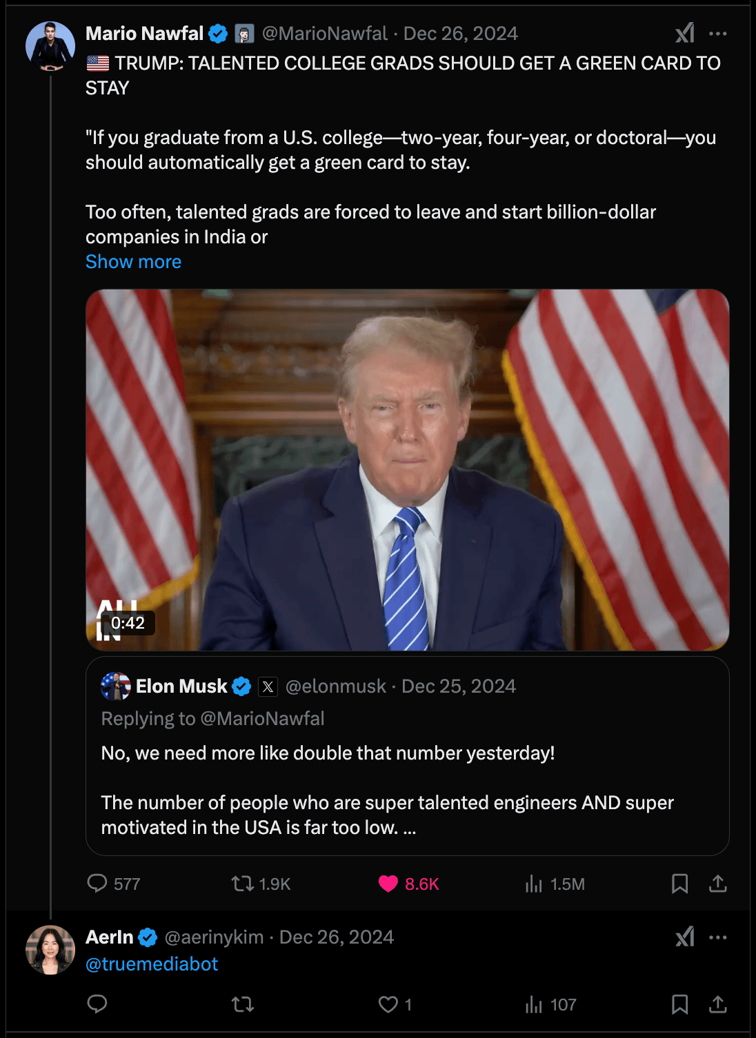 TrueMedia Twitter Bot
